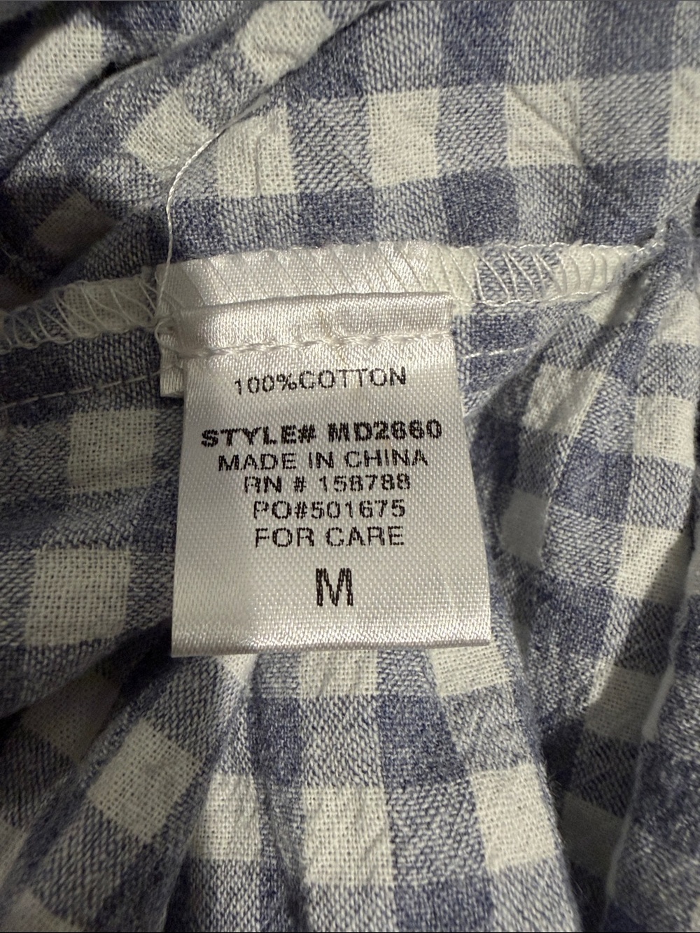 MABLE blue white gingham midi dress size medium NWT - Picture 6 of 6